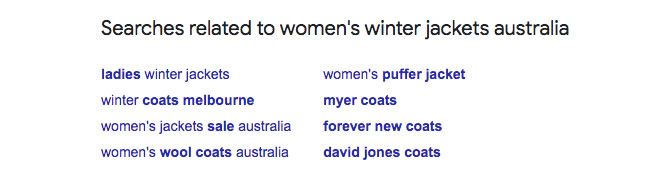 Google search results page