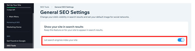 Ensure That Search Engines Can Index Your Site