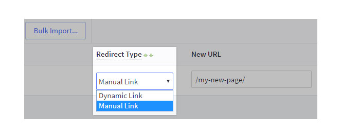 manual or dynamic redirects
