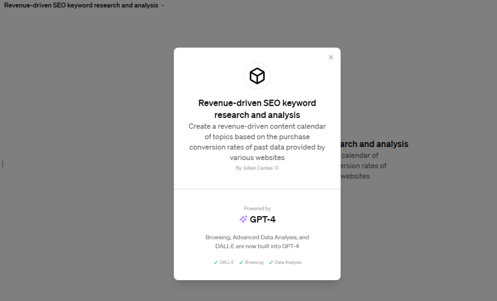 SEO Keyword Research and Analysis GPT