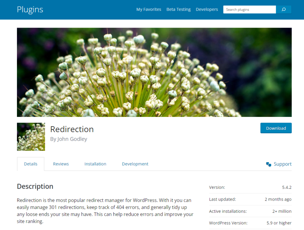 Redirection Plugin WordPress